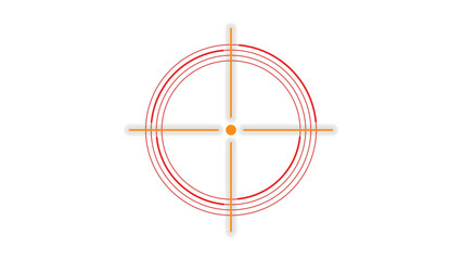Green laser matrix crosshair with holographic grid glow. Isolated transparent PNG crosshair overlay for Photoshop and video. © Animated