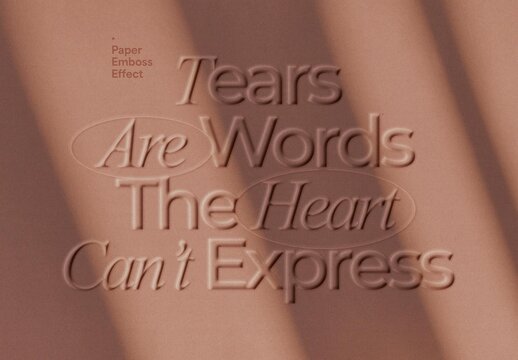 Emboss Paper Effect For Poster And Social Media Design