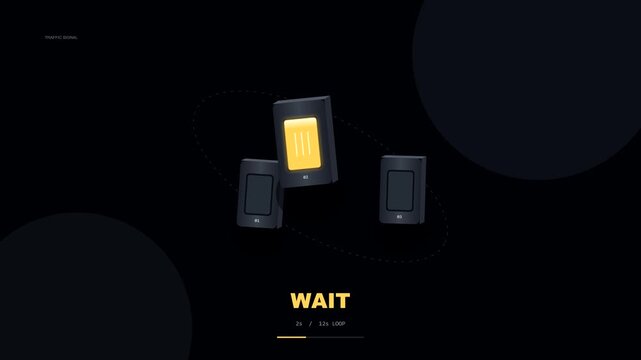 Traffic Light Signal Cycle Animation Concept