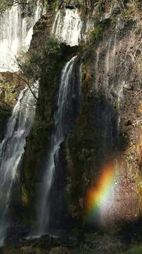 白糸の滝と虹