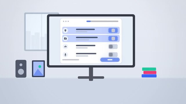 Consent switches on a device in a room data privacy full scene