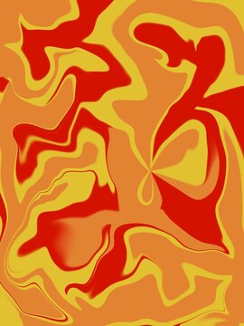 ibrant and dynamic digital abstract background featuring fluid, swirling waves of warm tones including bold red, rich orange, and bright yellow. The hypno