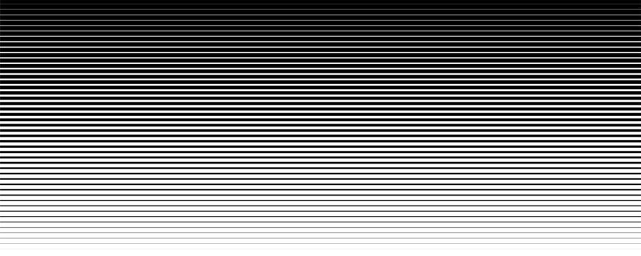 Striped halftone gradation texture. Fading vertical line gradient background. Repeating pattern backdrop. Black halftone parallel lines backdrop for overlay, print, cover, graphic design. Vector