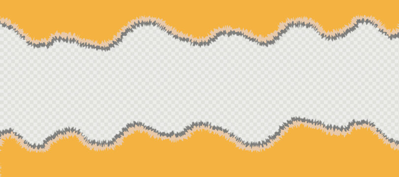 Abstract wavy yellow and grey horizontal banner design