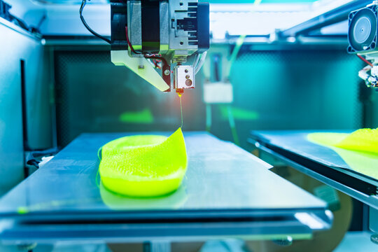 3d printed green shoe figure close-up