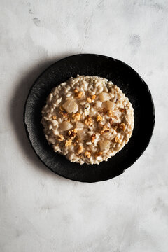 Pear and stracchino cheese risotto