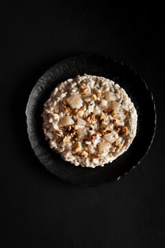 Pear and stracchino cheese risotto