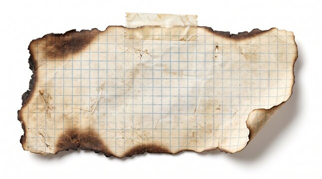 burned paper burnt paper paper scrap torn paper grid paper graph paper squared paper vintage paper antique paper old paper aged paper distressed paper on transparent background
