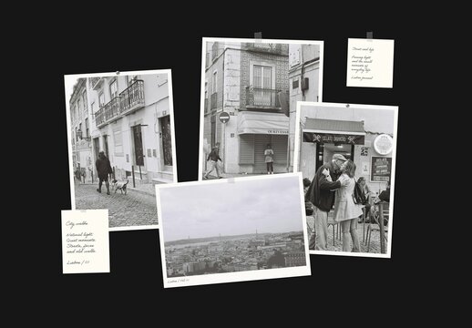 Clustered Photo Collage Mockup For Branding And Advertising Design