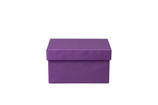 Small purple keepsake box with removable lid