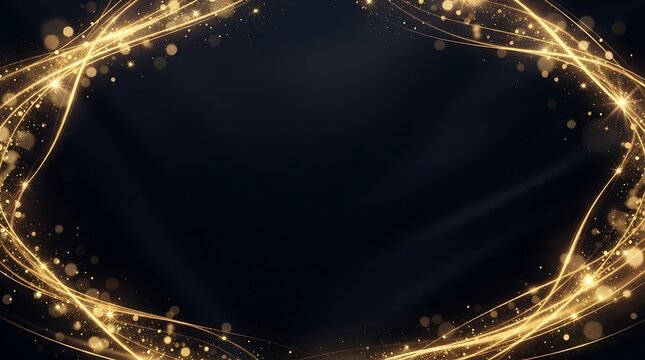 Luxury Golden Celebration Background with Elegant Sparkling Lights