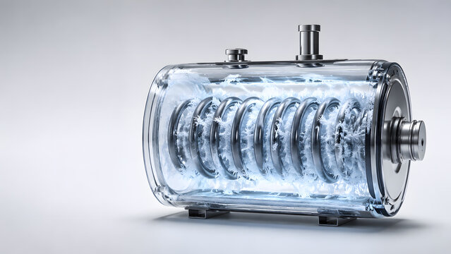 Ice thermal battery storing cooling energy for buildings