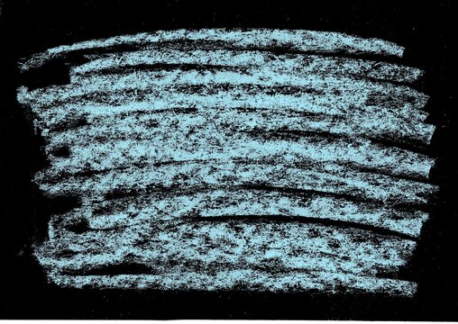 An abstract crayon scribble in colour on a black background.
