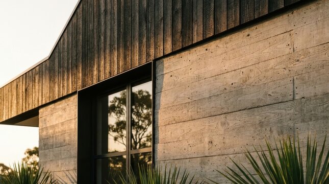 Contemporary executive conference room featuring Wood concrete facade detail with elegant leather chairs and panoramic city view