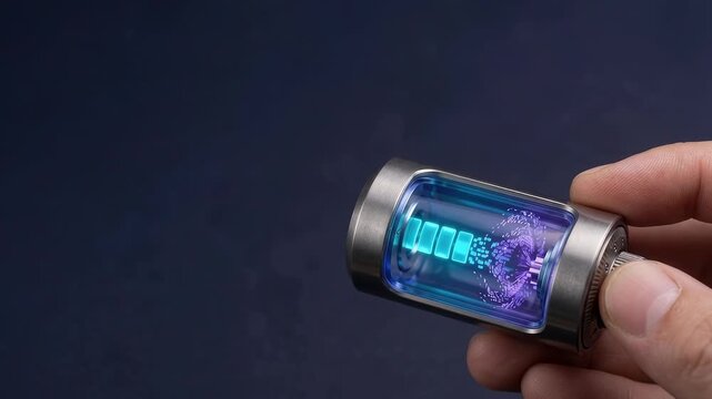 Data Encryption seamless loop featuring hand rotating titanium security cylinder with glowing cryptographic transformation for corporate cybersecurity backgrounds