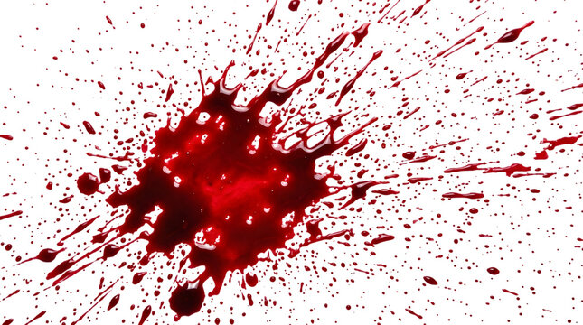 Blood splatter, red liquid drip
