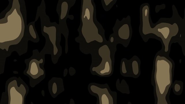 Abstract brown camouflage pattern morphing in a flowing seamless motion
