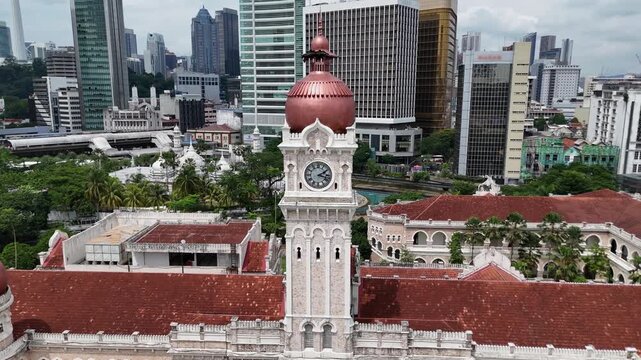Clock tower of Sultan Abdul Samad building, Independence Square in Kuala Lumpur.