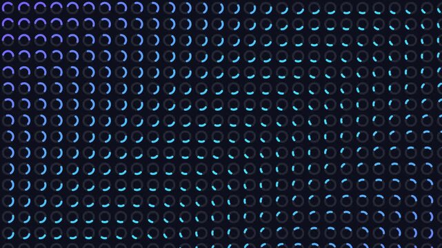 Loading spinner arcs spinning everywhere with changing arc lengths
