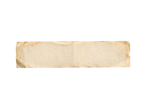 Weathered Blank Parchment Banner on a transparent background