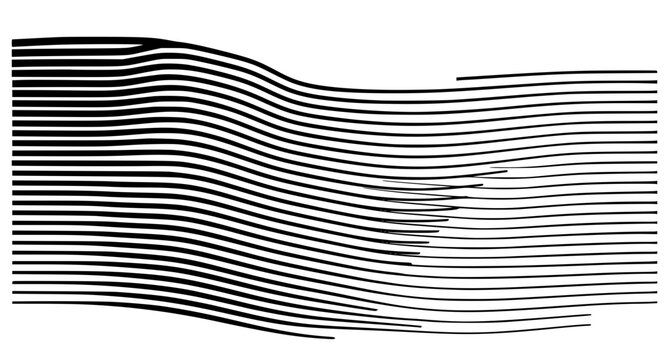 Abstract Diagonal Halftone Stripes with Dynamic Black Line Gradient