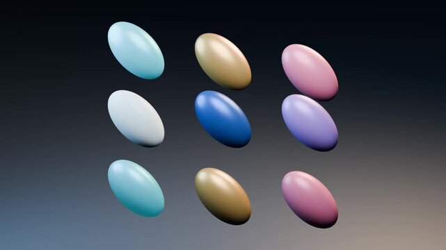 Floating Colorful Pebbles