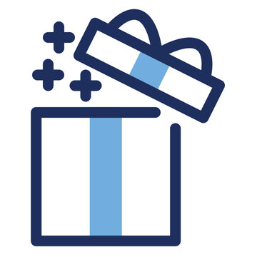 Open Gift Box Bonus Reward Duo Tone Icon