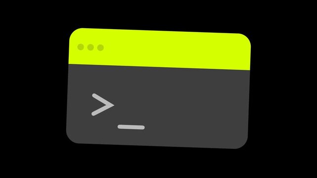 Command Line Interface Terminal Window Icon Graphic Design.