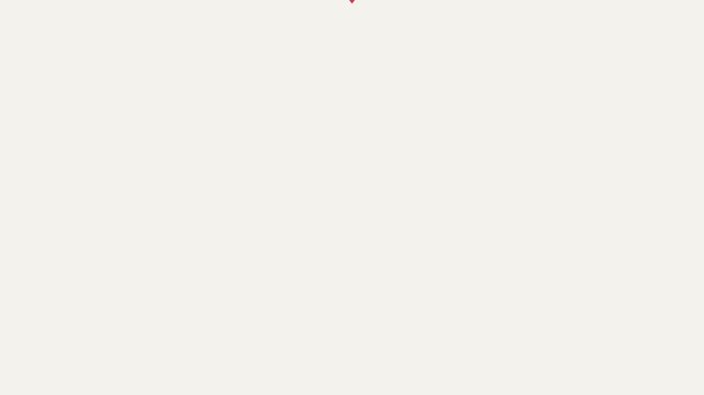 Red location pin dropping with ripple on light background, map marker icon animation 4K