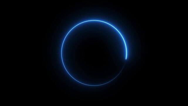 7 to 0 second modern digital countdown timer neon light style on black background. Circle countdown timer 7 sec animation. Dynamic 7 sec Countdown Animation Engaging Timer Visuals for Events