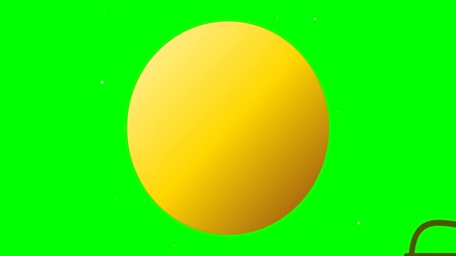 Gold coin spinning on a green screen background chroma key animation