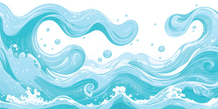 Transparent abstract soft green and blue abstract water color ocean wave texture background. Banner Graphic Resource as background for ocean wave and water wave abstract graphics