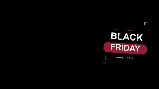Black Friday Sale Banner With Red Label On Black Background For Shopping And Discounts