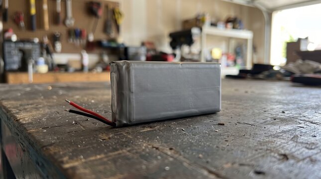 Sustainable energy pack in a workshop detail