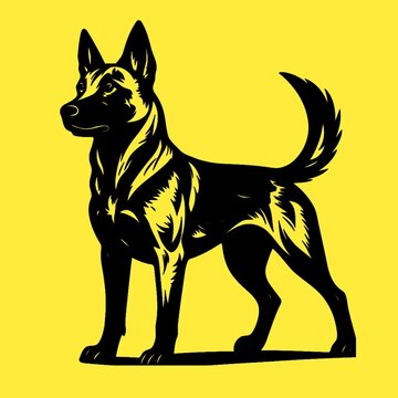 vector image of a dog