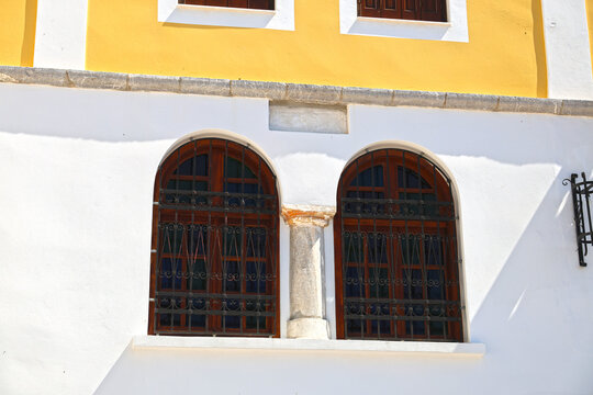 Architecture on the island of Symi, Greece.