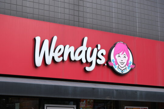 Tokyo, Japan-Jan.26th 2026: Wendy's store sign brand logo 