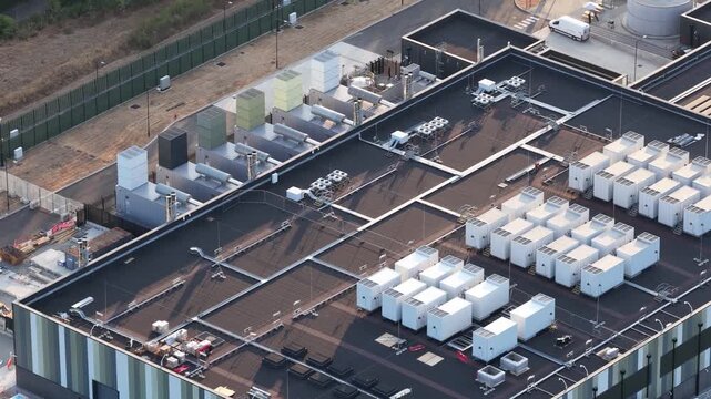 Aerial view of hyperscale data center in Bracknell United Kingdom