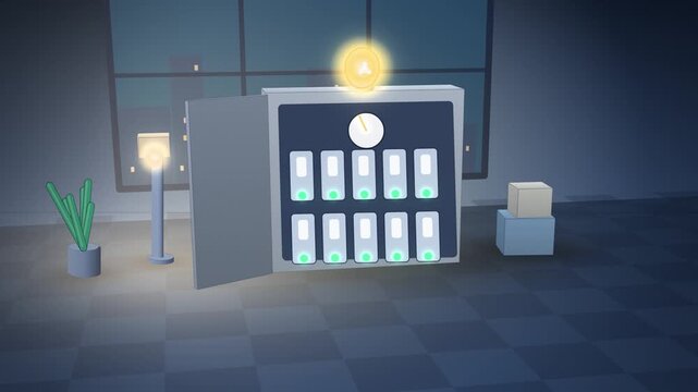 Gold AI self resetting circuit breaker panel AI security full scene