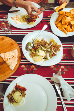 A meal on a table in Georgia