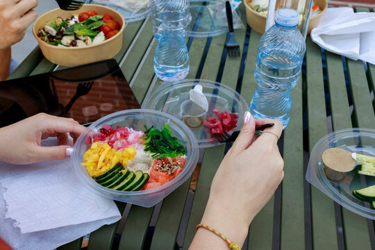 Group Enjoys Lunch on a Sunny Terrace