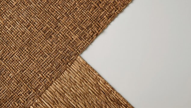 Close up of woven fabric texture, ideal for designs and patterns