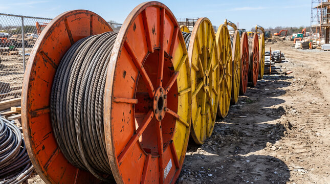 Cable reels in industrial and construction sites