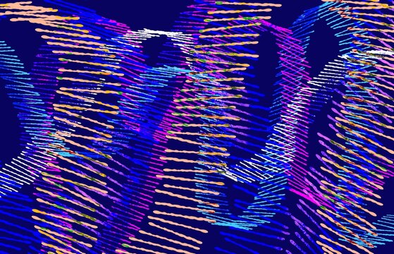 Abstract Neon Background with Structured Lines