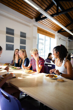 Warm chatter in the dining hall
