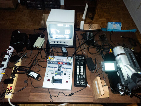 Vintage Video Equipment Setup