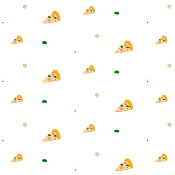 Png pizza food pattern transparent background