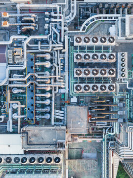 Semiconductor Testing Plant Industrial Rooftop View