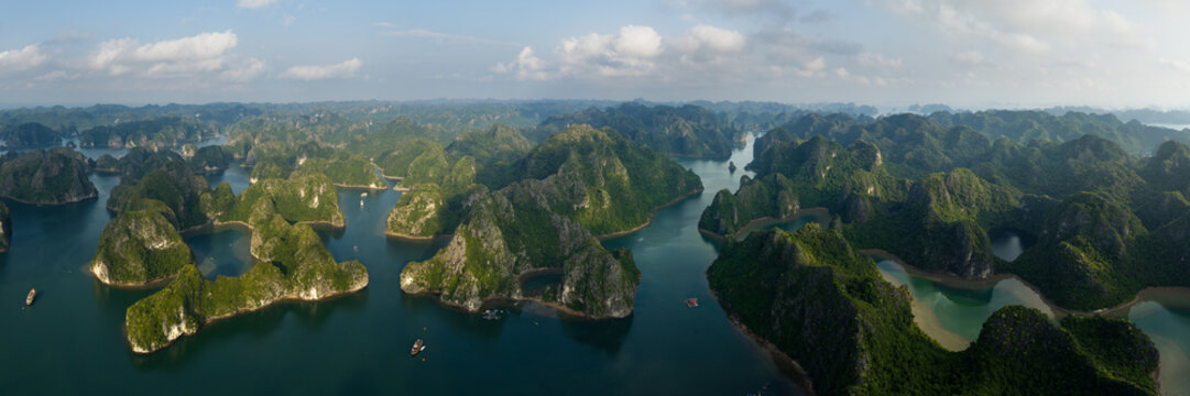 Cat Ba Island Bays Aerial Vietnam