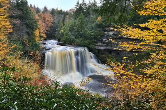 Blackwater Falls State Park, Davis WV in autumn fall foliage